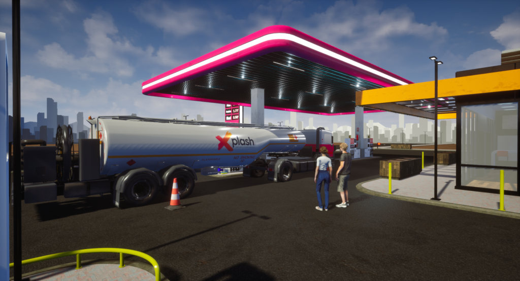 descarga de combustible simulacion VR