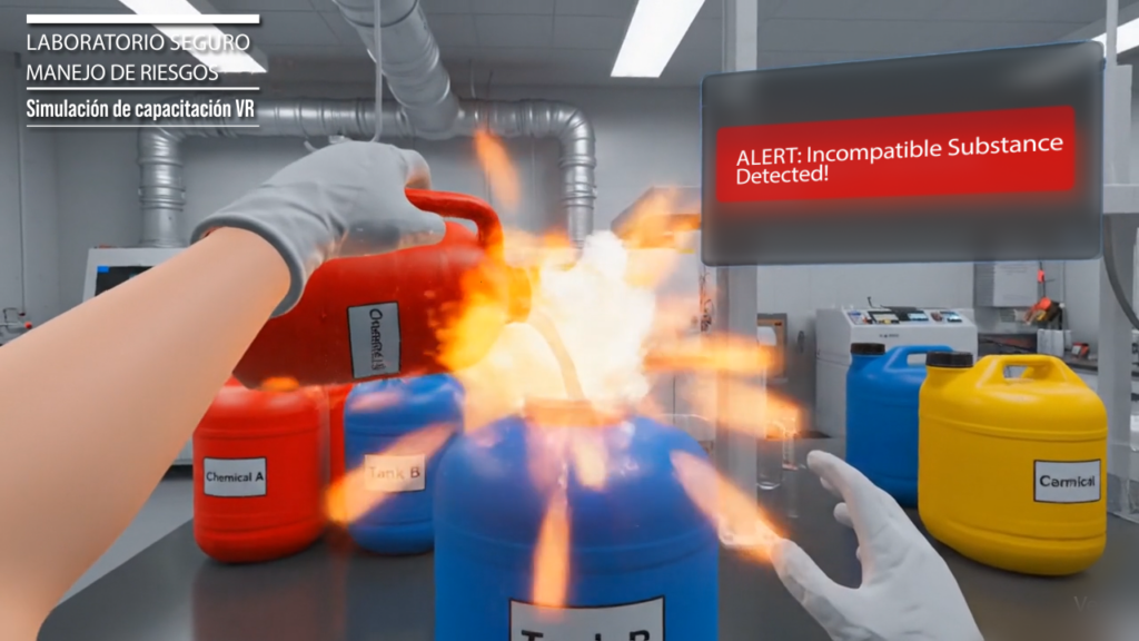 laboratorio seguro manejo de riesgos VR